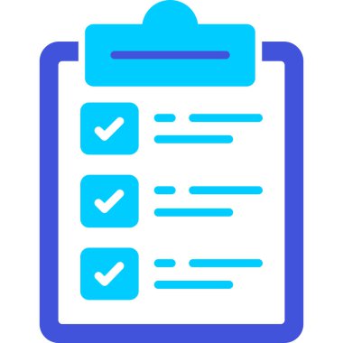 Kontrol listesi vektör simgesi modern basit illüstrasyon