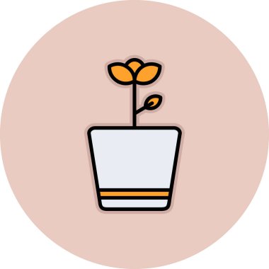 çiçek simgesi vektör illüstrasyonu