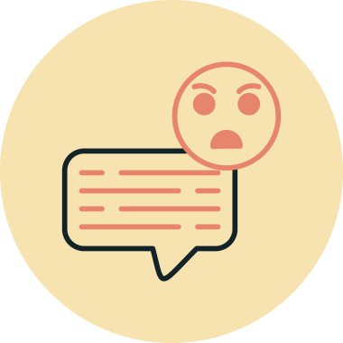 Üzgün yüzlü konuşma balonu