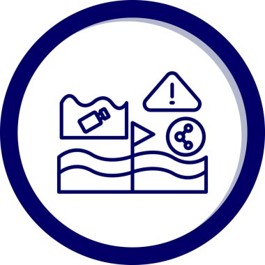 Bir plaj simgesinin vektör çizimi