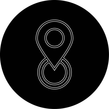 konum simgesi vektör illüstrasyonu