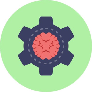 Beyin vektörü simgesi modern basit vektör illüstrasyonu