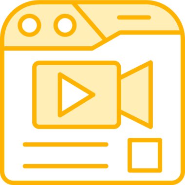 film kamerası simgesi, vektör illüstrasyonu