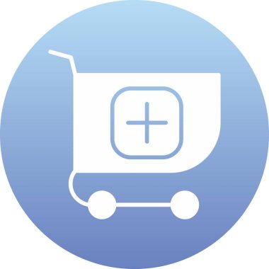 Alışveriş arabası. Basit resimleme