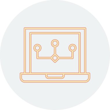 Bilgisayar. Web simgesi basit illüstrasyon