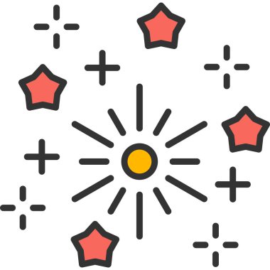 Havai fişek kutlama ikonu