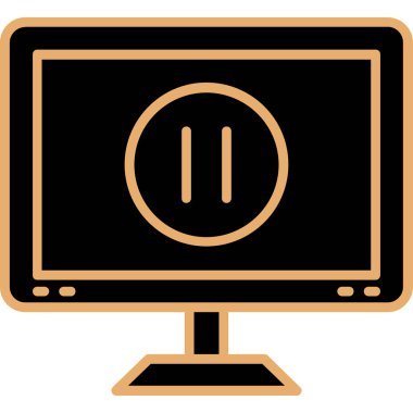 Bilgisayar monitörü simgesi Doldurulmuş dış hat biçimi