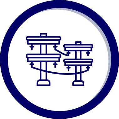 Modern bir simgenin vektör illüstrasyonu