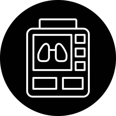 Bir tablet simgesinin vektör illüstrasyonu