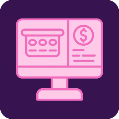 Online ödeme. Web simgesi