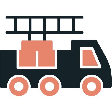 Kargo kamyonu simgesi. vektör çizim