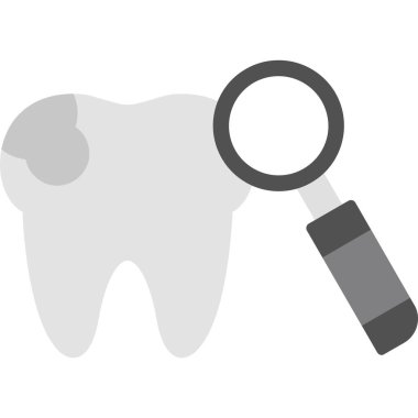 Diş simgesinin vektör illüstrasyonu