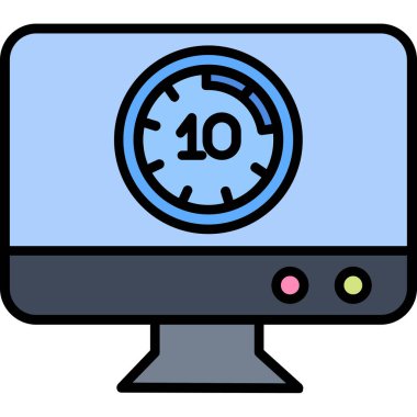 bilgisayar görüntüleme simgesi, vektör illüstrasyonu