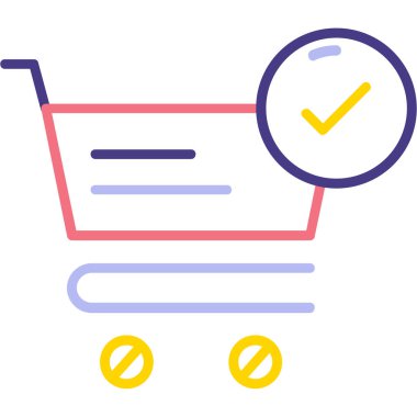 El arabası. Web simgesi basit illüstrasyon