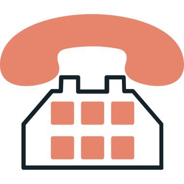 Telefon renkli vektör simgesi