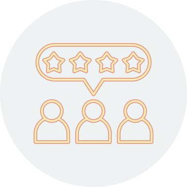 Müşteri derecelendirme simgesi, ince çizgi izole edilmiş, doğrusal vektör, web tasarım işareti, düzenlenebilir konsept sembolü beyaz arkaplan üzerinde.