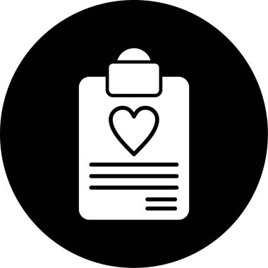 Bir kalp simgesinin vektör illüstrasyonu