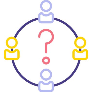 Soru vektörü simgesi modern basit vektör çizimi