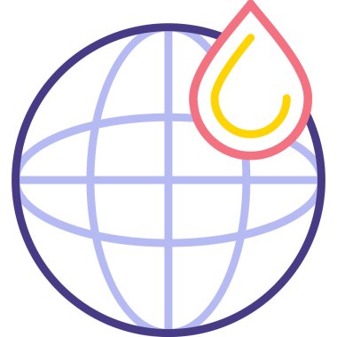 Dünya küresel ikon vektör illüstrasyonuName