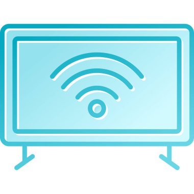 TV simgesi vektör illüstrasyonu