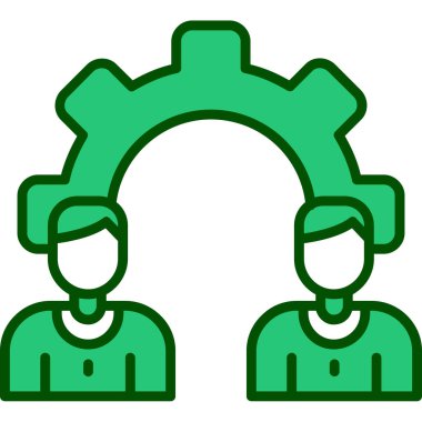 Takım çalışması simgesi, vektör illüstrasyonu