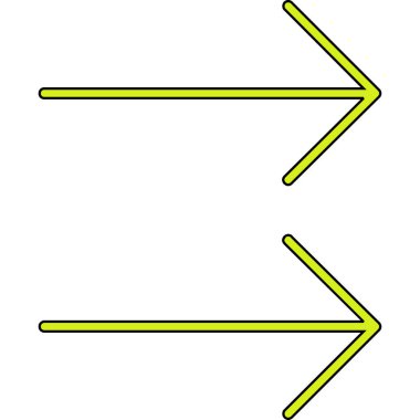 Ok simgesi, basit tasarım.