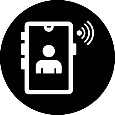 Bir telefon simgesinin vektör illüstrasyonu