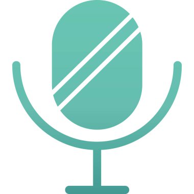 mikrofon web simge vektör çizim