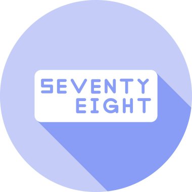 7 numaralı etiket simgesi, düz tasarım