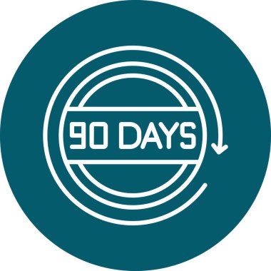 90 yıllık vektör simgesi tasarımı, vektör illüstrasyonu