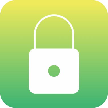 Benzersiz asma kilit vektör çizgisi simgesi