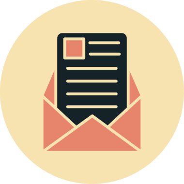 Mektup. Web simgesi basit illüstrasyon