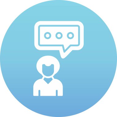 Konuş. Web simgesi basit illüstrasyon