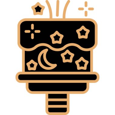 Ay. Web simgesi basit illüstrasyon