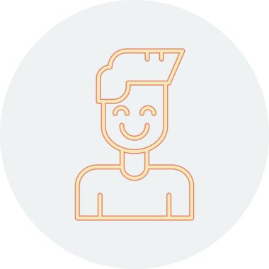 Avatar man simgesi vektör illüstrasyonu