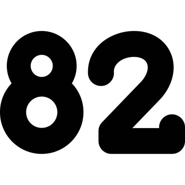 Beyaz zemin üzerinde 79 rakamlı siyah ve modern simgenin vektör çizimi