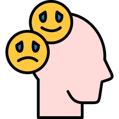 kızgın yüz ve sarı balon vektörü