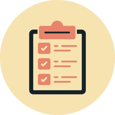 Kontrol listesi. Web simgesi basit illüstrasyon