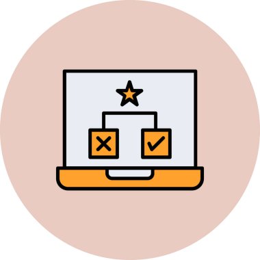 Dizüstü bilgisayar simgesi vektör çizimi