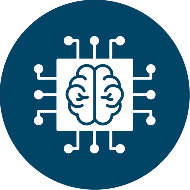 Beyin. Web simgesi basit illüstrasyon