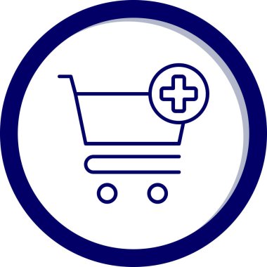 Alışveriş arabası. Web simgesi basit illüstrasyon