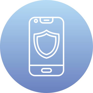 Moda biçimi izole edilmiş arka planda cep telefonu simgesi