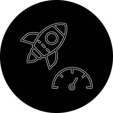 Bir roket simgesinin vektör çizimi