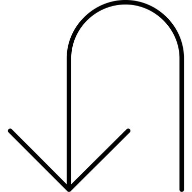 ok yönü ok simgesi ana hat biçiminde