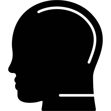 profil vektör simgesi. düz biçim sembolü.