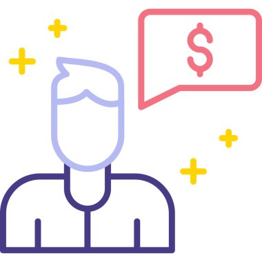 Dolar. Web simgesi basit illüstrasyon