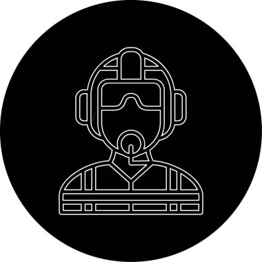 astronot avatar simgesi, basit illüstrasyon