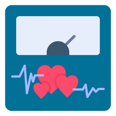 kardiyogram vektör simgesi, basit vektör illüstrasyonu