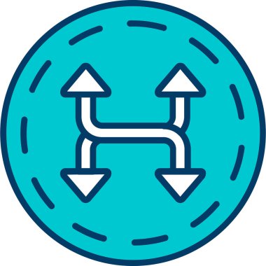 Ok ok simgesi ile doldurulmuş - taslak biçimi