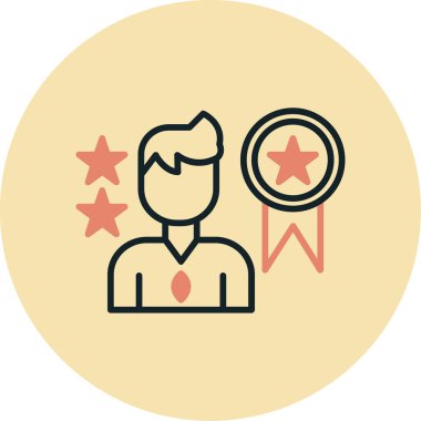 Rozet. Web simgesi basit illüstrasyon